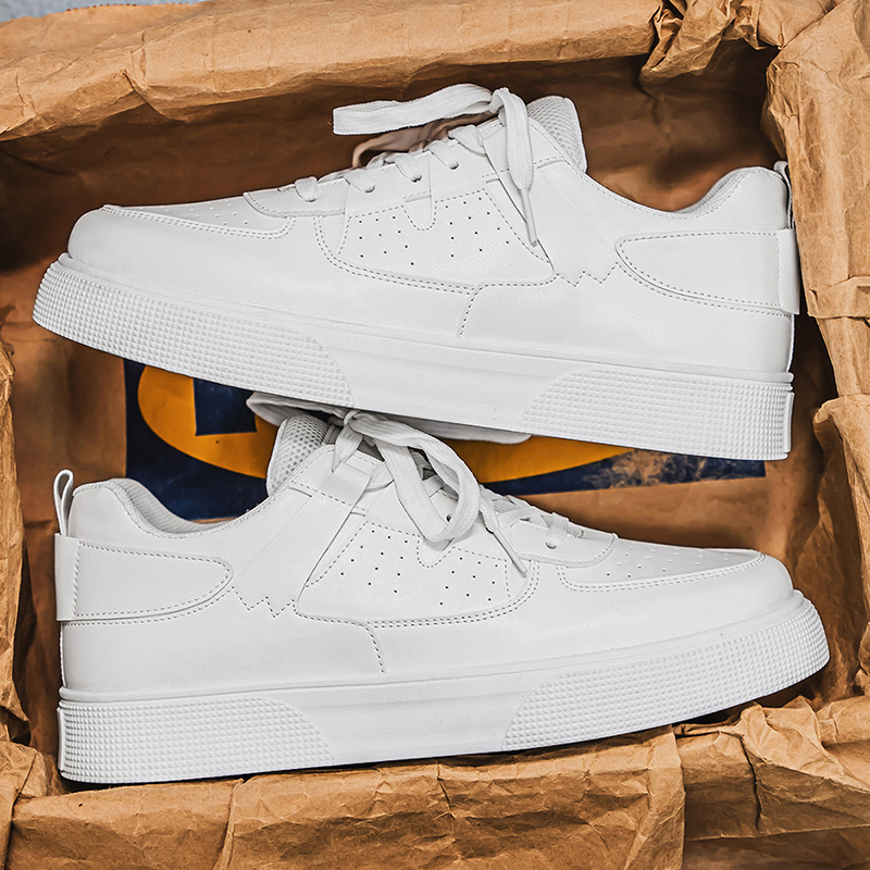 Mesh Top Layering - LOEIKAN Baskets décontractées blanches pour hommes