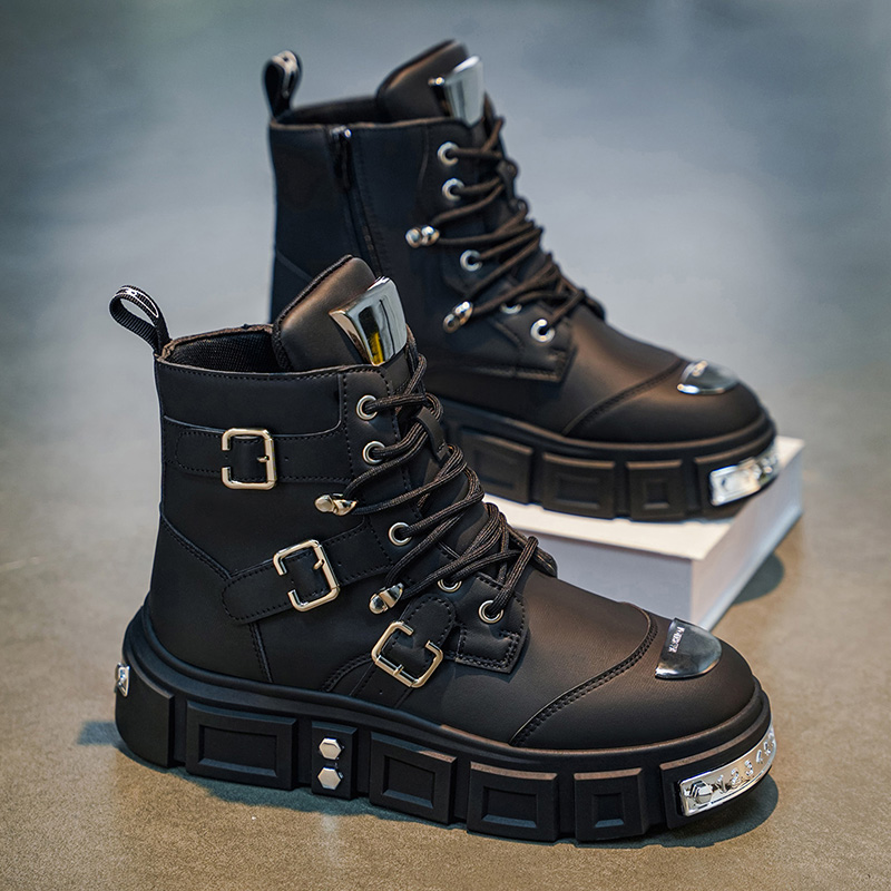 Mesh Top Layering - Bottes de moto pour hommes, style