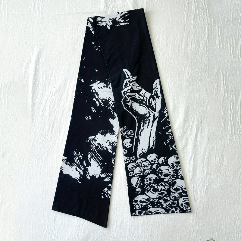 Street Fashion Goth - Nouvelle écharpe longue à motif de