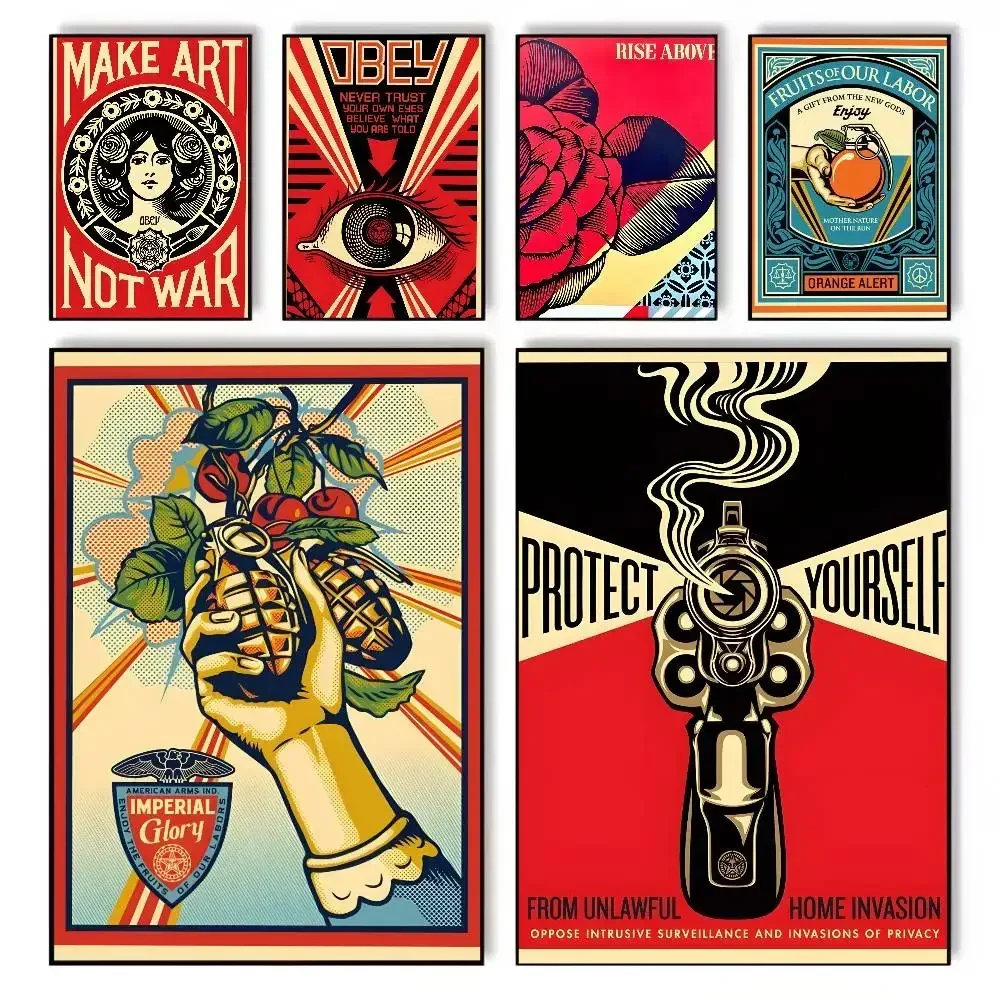 Street Fashion Wallpaper - Impression sur toile vintage Shepard Fairey