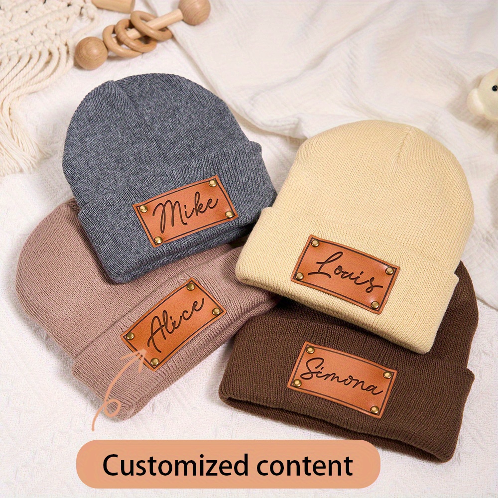 Baseball Cap Fitted - Bonnet en cuir personnalisé avec patch,
