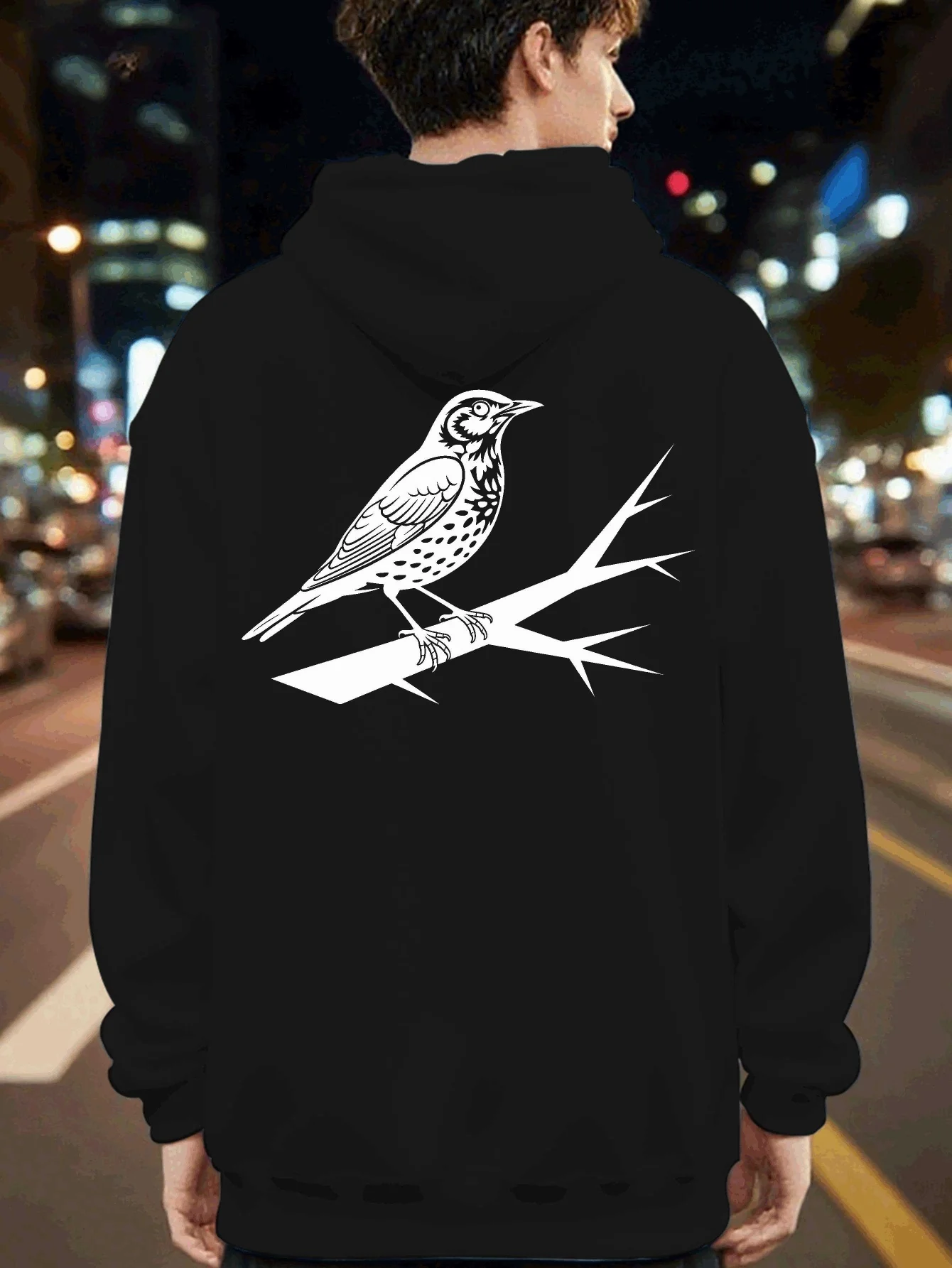 Street Fashion Shanghai - Sweat à capuche graphique coréen minimaliste