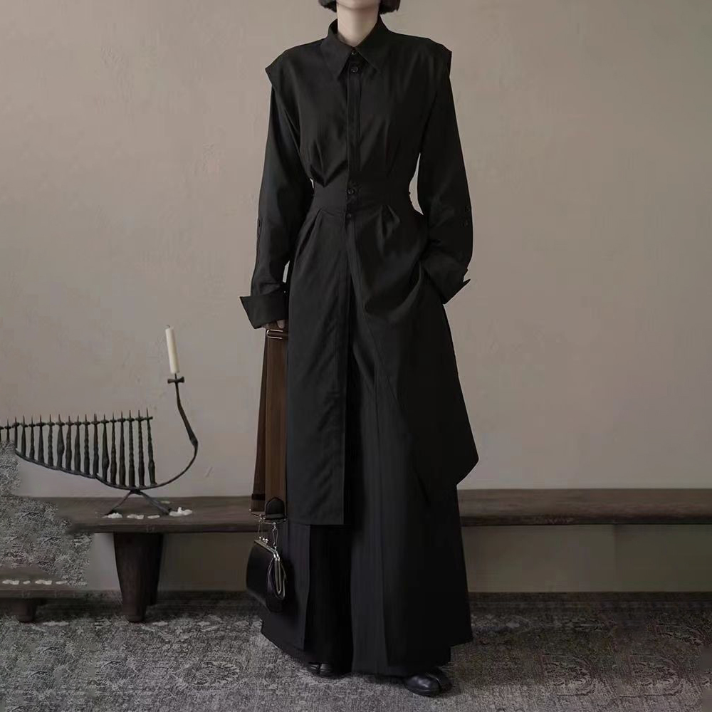 Street Fashion In Chinese - Ensemble Long chinois de couleur unie