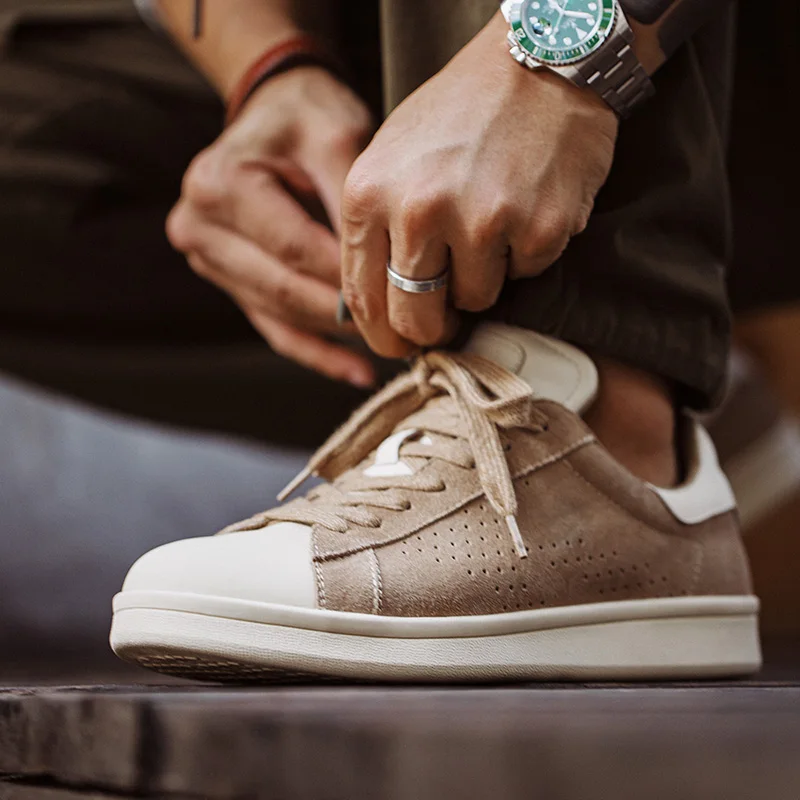 Mesh Top Layering - Chaussures basses vintage pour hommes Maden,