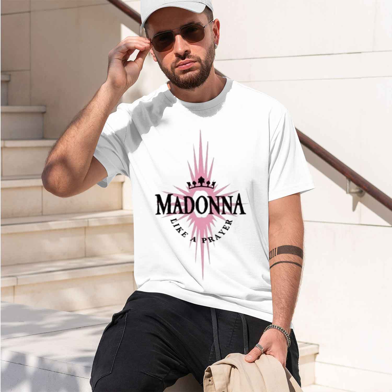 T-shirt blanc unisexe Manna 19 - Street Fashion China Models avis et prix