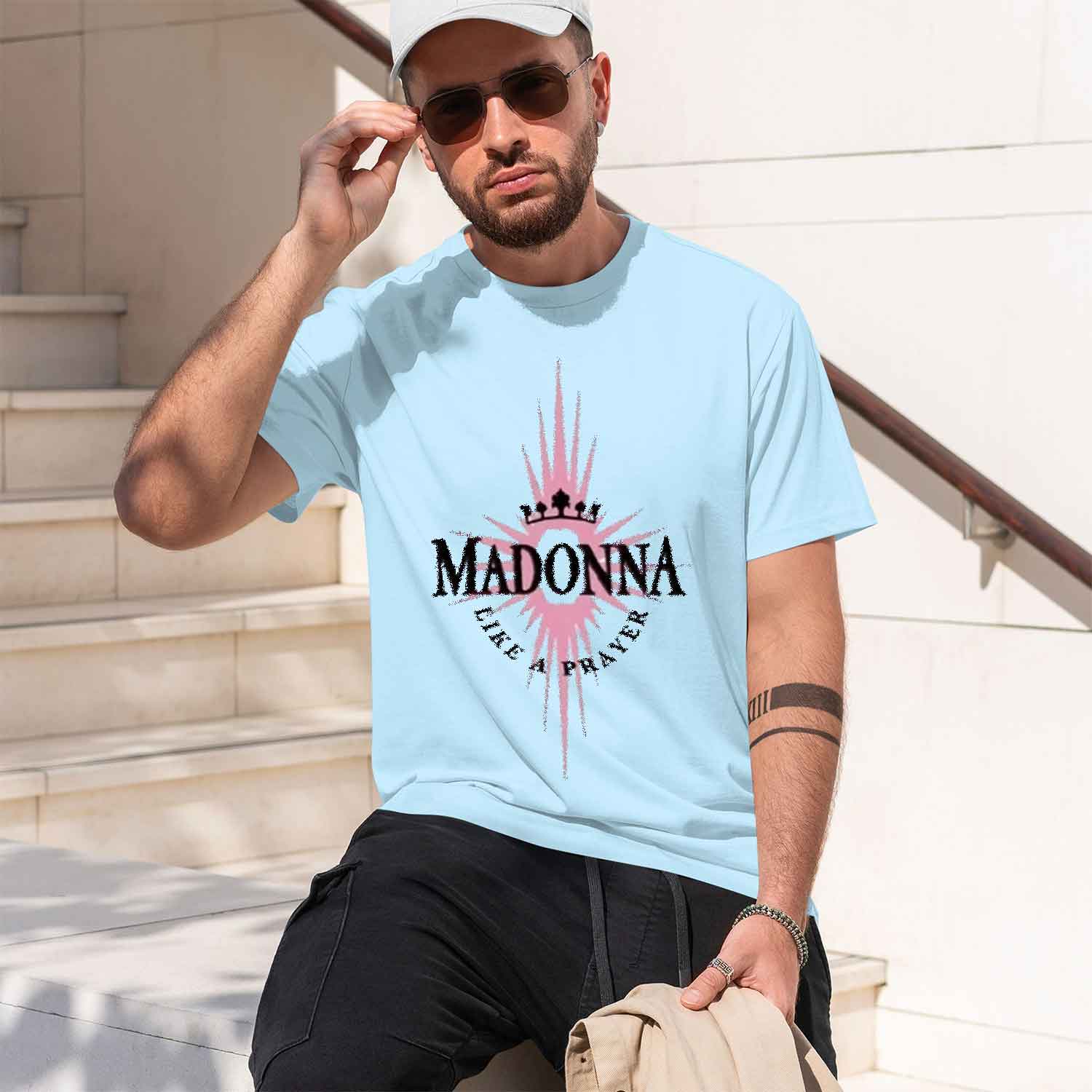 T-shirt blanc unisexe Manna 19 - Street Fashion China Models avis et prix