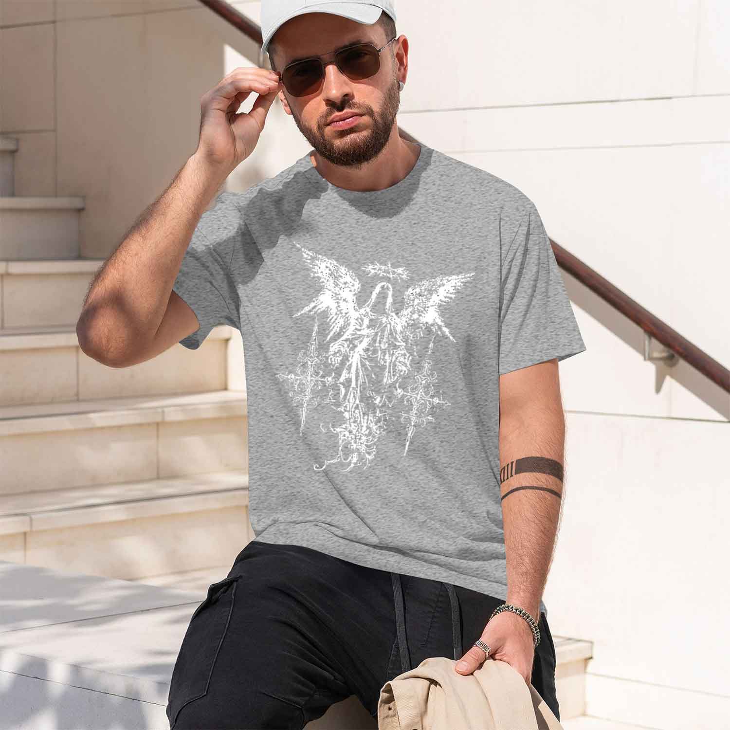 T-shirt unisexe à manches cour - Street Fashion China Models avis et prix