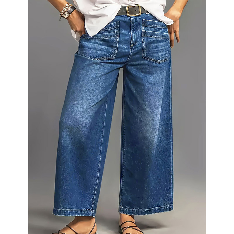 Jeans classiques amples à jamb - Street Fashion Korean Girl avis et prix