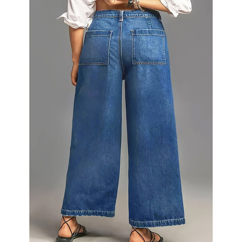 Jeans classiques amples à jamb - Street Fashion Korean Girl avis et prix