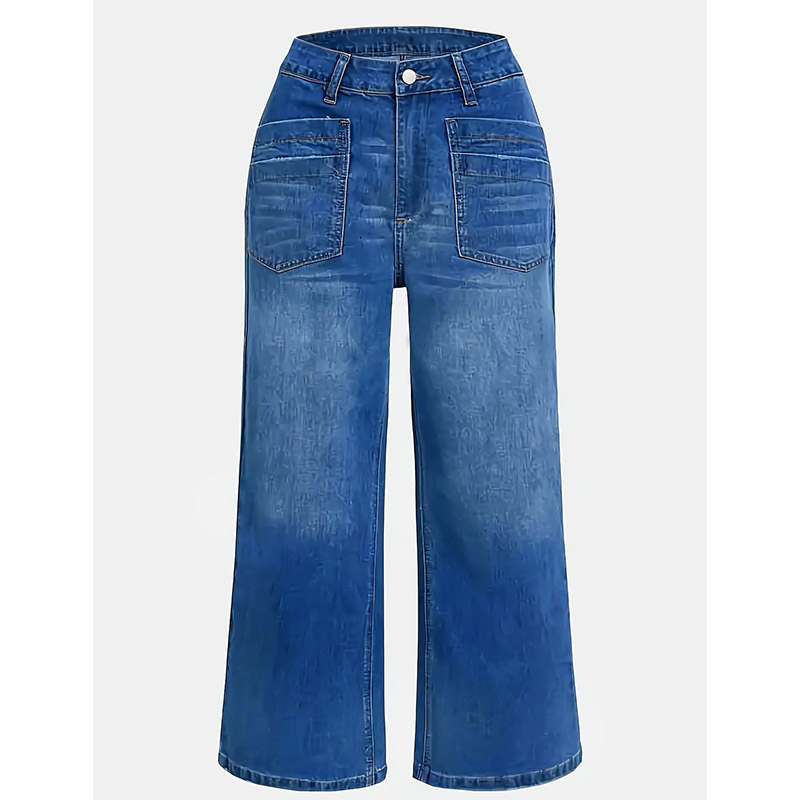 Jeans classiques amples à jamb - Street Fashion Korean Girl avis et prix