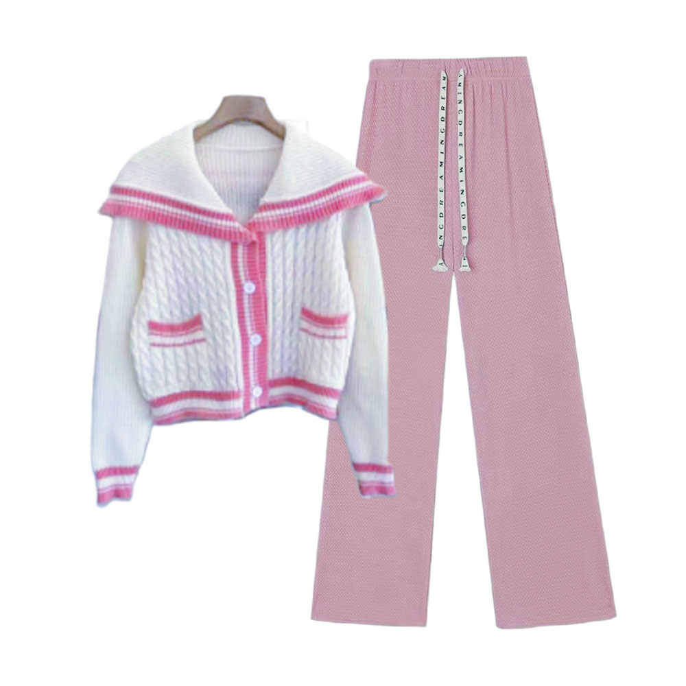 Cardigan tricoté à col marin p - Street Fashion Korean avis et prix