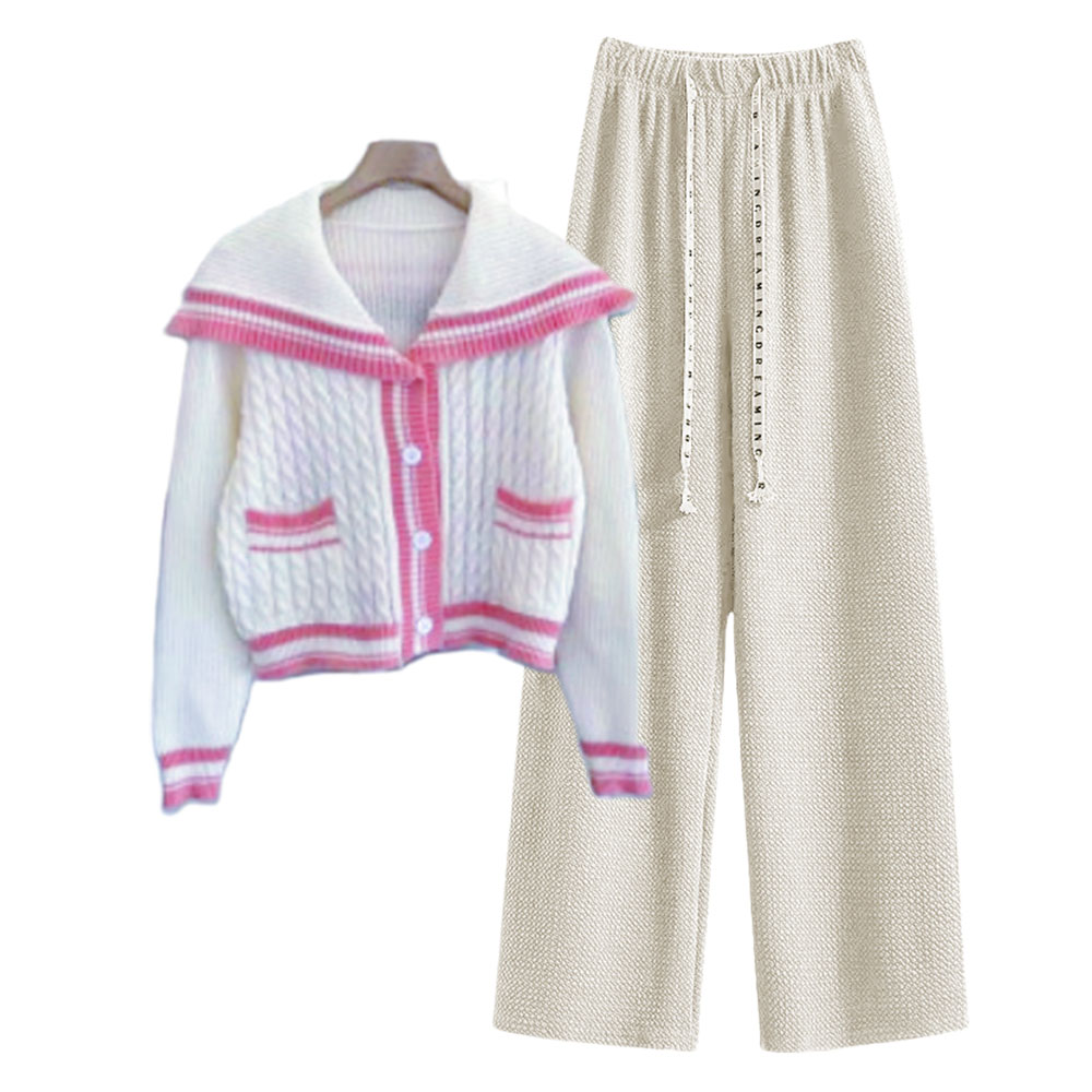 Cardigan tricoté à col marin p - Street Fashion Korean avis et prix