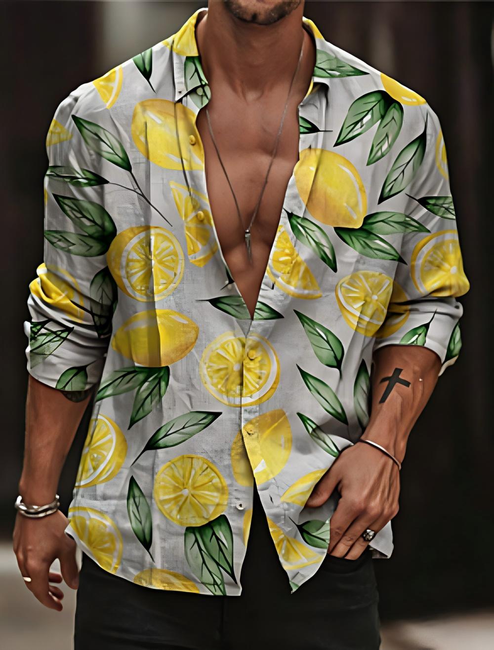 Chemise Citron Homme – Nouvell - Street Fashion Shanghai avis et prix