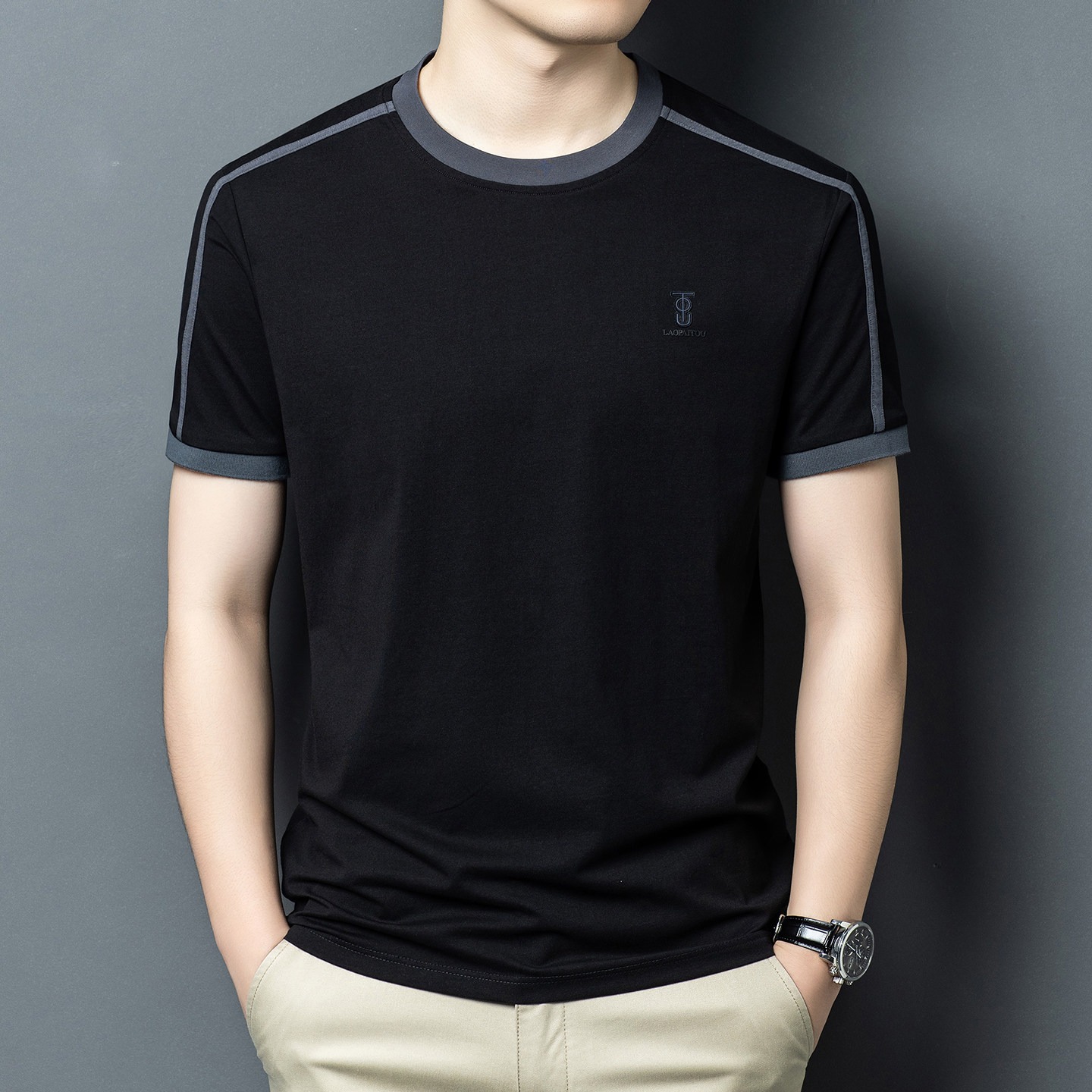 T-shirt noir d'été pour homme, - Street Fashion In Chinese avis et prix