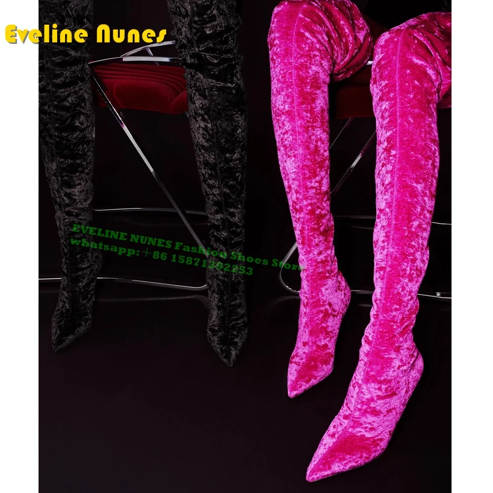 Bottes en flanelle magenta à e - Street Fashion Plus Size avis et prix