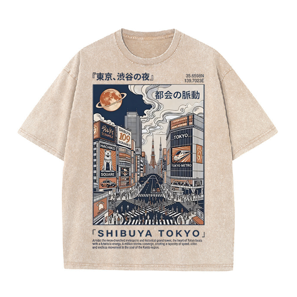 T-shirt décontracté oversize à - Street Fashion Shibuya avis et prix