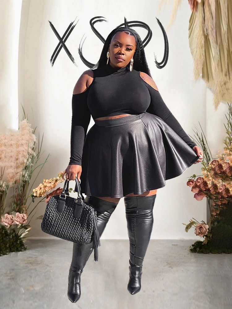 Femmes grande taille en cuir m - Street Fashion Plus Size avis et prix