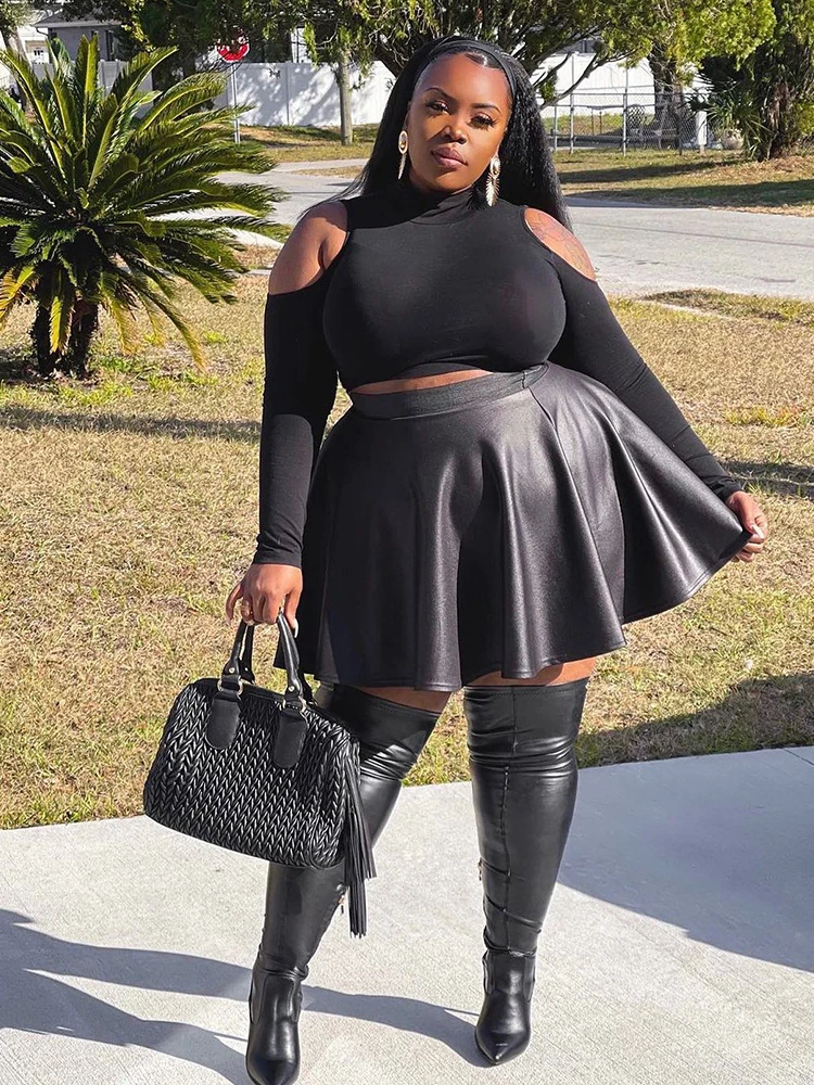 Femmes grande taille en cuir m - Street Fashion Plus Size avis et prix