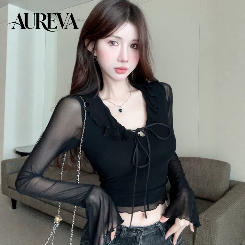 Haut à col en V pour femme, st - Mesh Top Layering avis et prix