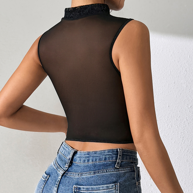 Femmes pure maille désossé hau - Mesh Top Layering avis et prix